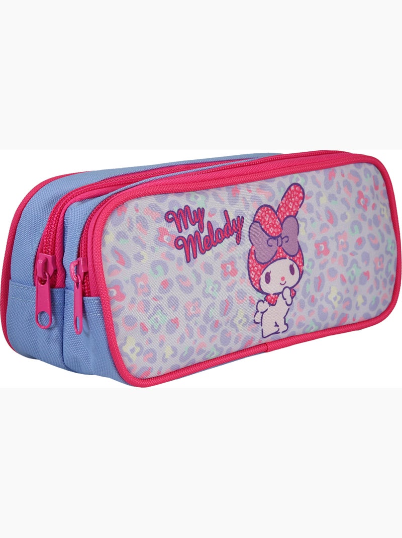 Trousse scolaire rectangulaire 2 compartiments MY MELODY Leo rose Rose - Kiabi