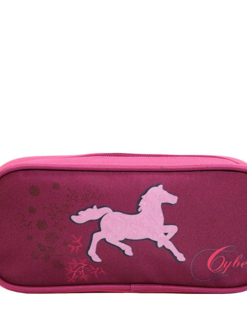 Trousse scolaire rectangulaire Cybel Cheval Licorne Violette Bagtrotter - Kiabi