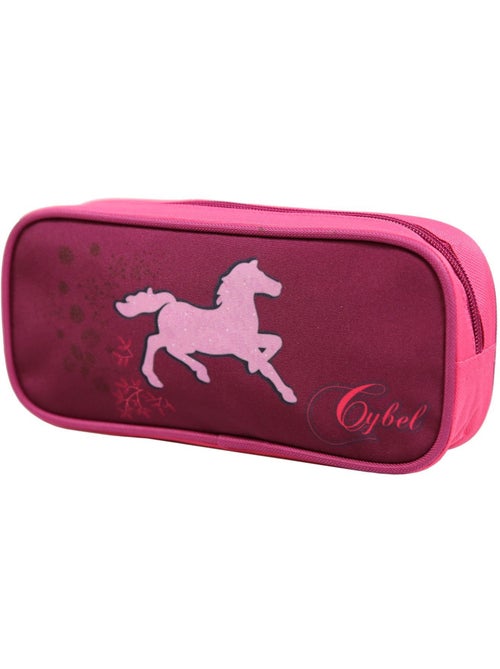 Trousse scolaire rectangulaire Cybel Cheval Licorne Violette Bagtrotter - Kiabi