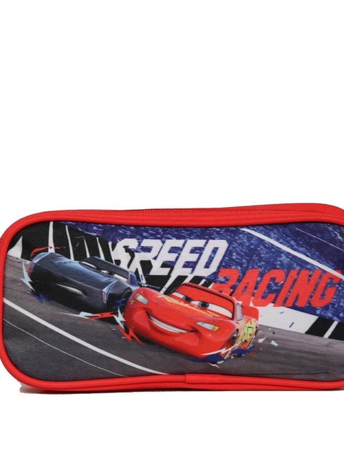 Trousse scolaire rectangulaire Disney Cars Rouge Bagtrotter - Kiabi