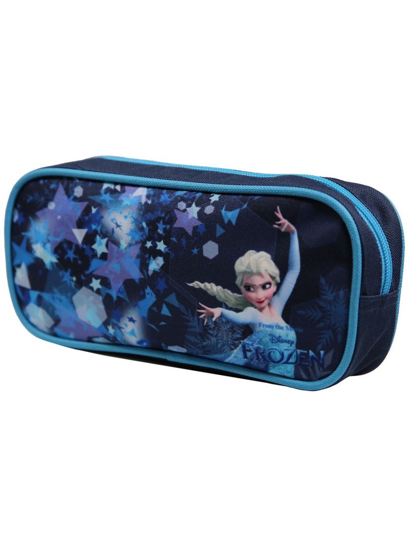 Trousse scolaire rectangulaire Disney La Reine Des Neiges / Frozen Elsa Bleue Bagtrotter Bleu - Kiabi
