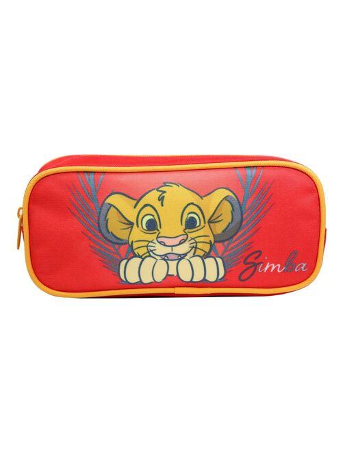 Trousse scolaire rectangulaire Disney Le Roi Lion Simba Rouge Bagtrotter - Kiabi