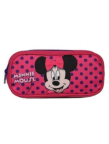 Trousse scolaire rectangulaire Disney Minnie Rose Bagtrotter