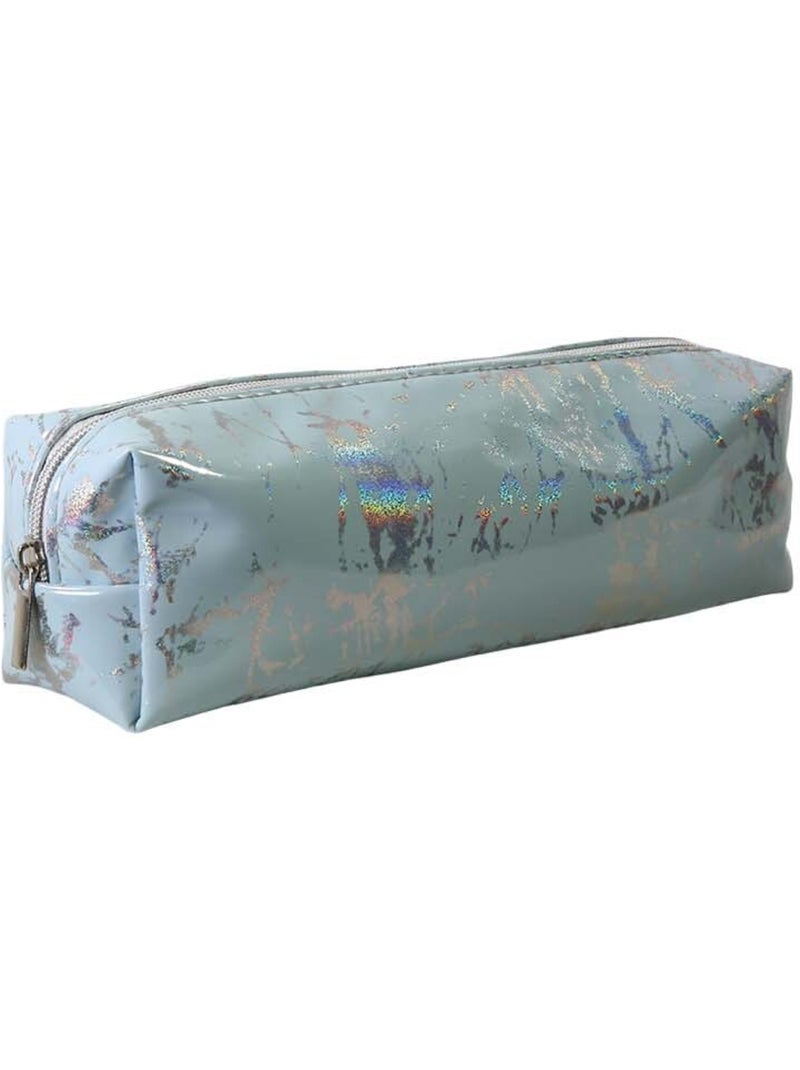 Trousse scolaire rectangulaire fille 1 compartiment bleu brillant Bleu - Kiabi