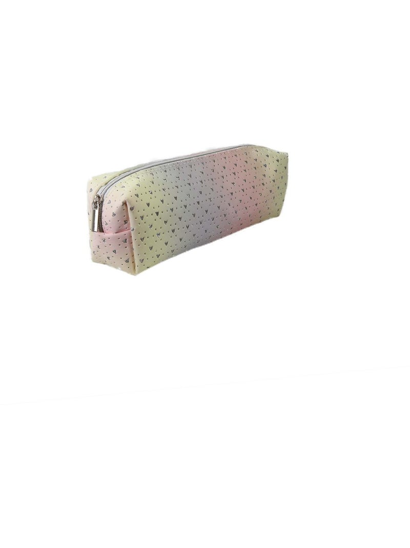 Trousse scolaire rectangulaire fille 1 compartiment multicolore brillant Multicolore - Kiabi