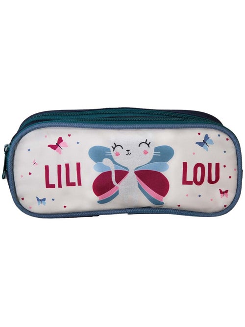 Trousse scolaire rectangulaire fille 2 compartiments LILI LOU beige - Kiabi Trousse scolaire rectangulaire fille 2 compartiments LILI LOU beige - Kiabi