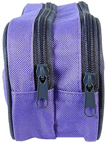 Trousse scolaire rectangulaire fille CYBEL violette 2 compartiments