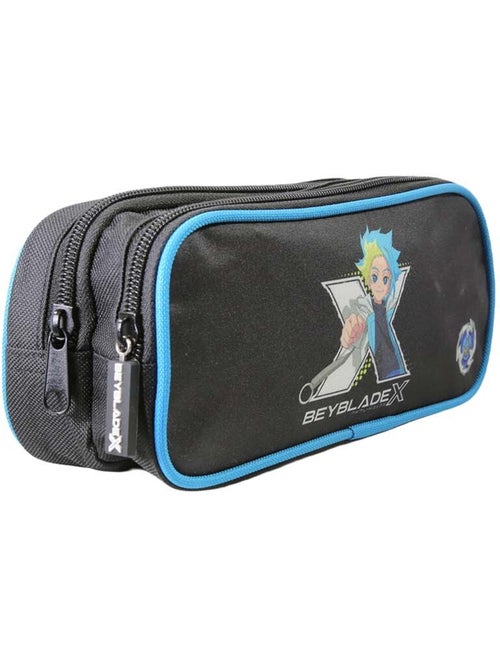 Trousse scolaire rectangulaire garçon 2 compartiments BEYBLADE X noir bleu - Kiabi Trousse scolaire rectangulaire garçon 2 compartiments BEYBLADE X noir bleu - Kiabi