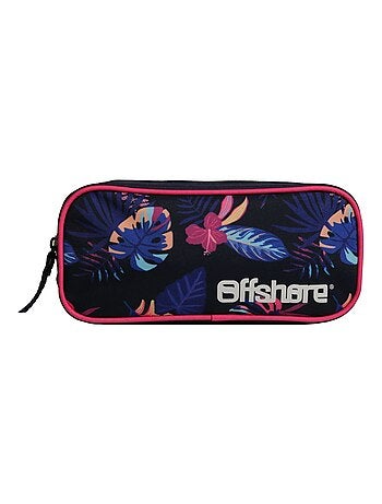 Trousse scolaire rectangulaire Offshore Hibiscus Bleue marine Bagtrotter