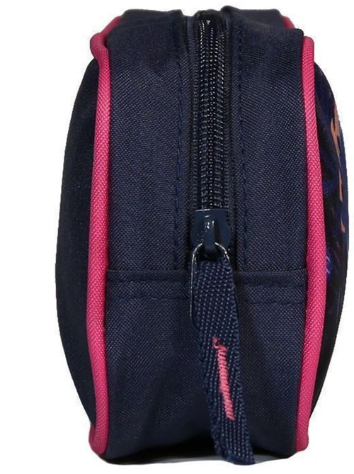 Trousse scolaire rectangulaire Offshore Hibiscus Bleue marine Bagtrotter - Kiabi