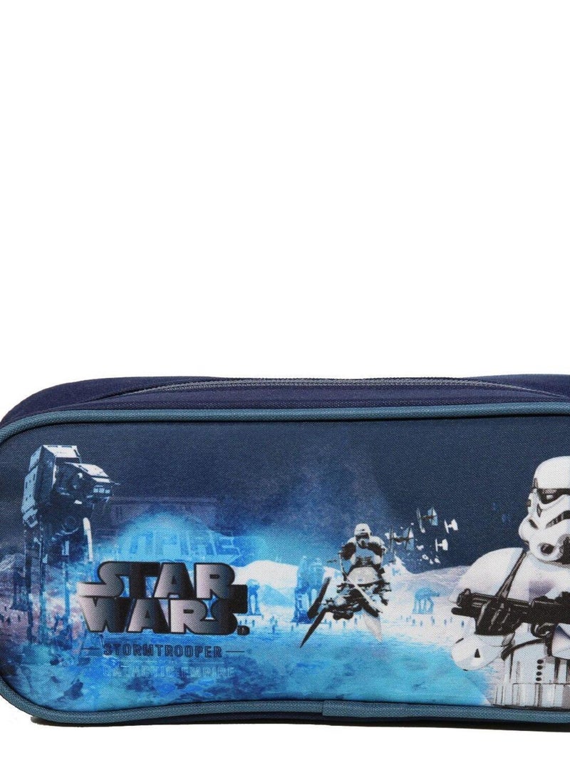 Trousse scolaire rectangulaire Star Wars Bleue Bagtrotter Bleu - Kiabi