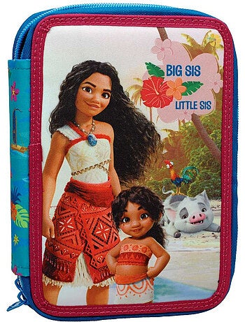 Trousse scolaire remplie 'Vaiana' 2 compartiments 20 cm – Disney