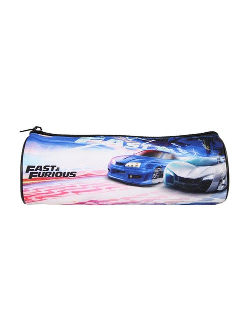 Trousse Scolaire Ronde Fast And Furious - Noir - 1 compartiment zippé - 22x7x7cm - Bagtrotter - Kiabi