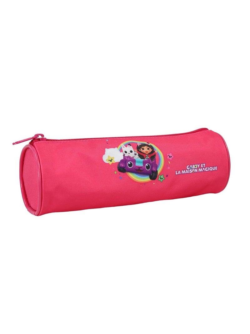 Trousse Scolaire Ronde Gabby - Rose - 1 compartiment zippé - 22x7x7cm - Bagtrotter Rose - Kiabi