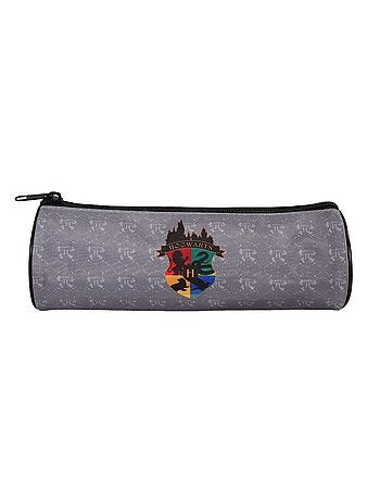 Trousse Scolaire Ronde Harry Potter - Gris - 1 compartiment zippé - 22x7x7cm - Bagtrotter