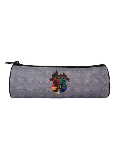 Trousse Scolaire Ronde Harry Potter - Gris - 1 compartiment zippé - 22x7x7cm - Bagtrotter - Kiabi