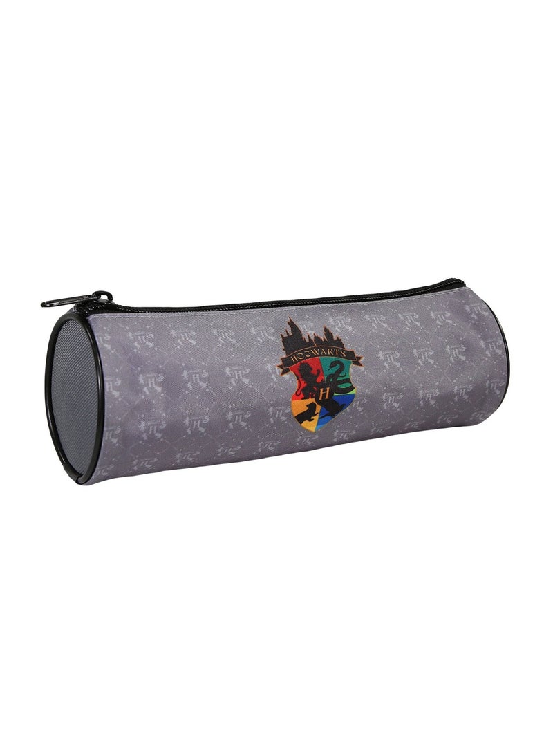 Trousse Scolaire Ronde Harry Potter - Gris - 1 compartiment zippé - 22x7x7cm - Bagtrotter Gris - Kiabi