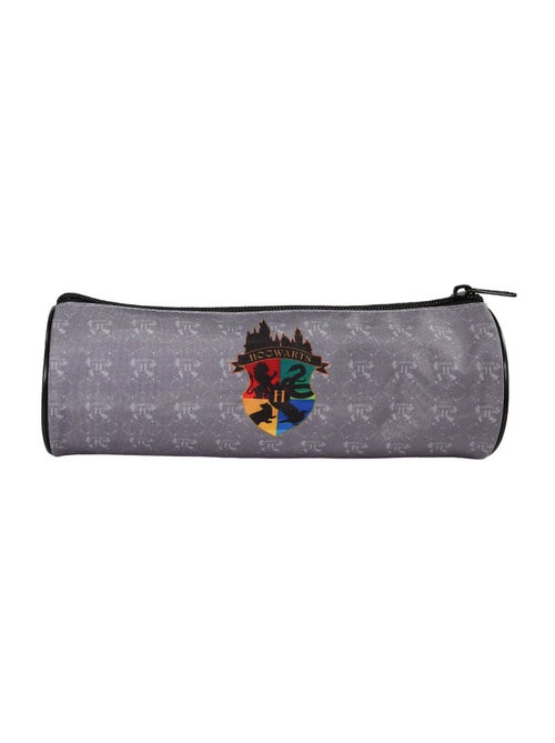 Trousse Scolaire Ronde Harry Potter - Gris - 1 compartiment zippé - 22x7x7cm - Bagtrotter - Kiabi