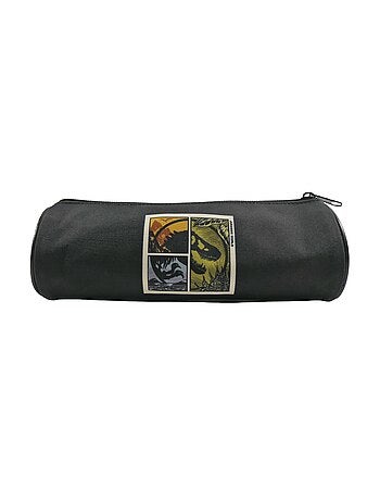 Trousse Scolaire Ronde Jurassic World - Noir et Kaki - 1 compartiment zippé - 22x7x7cm - Bagtrotter