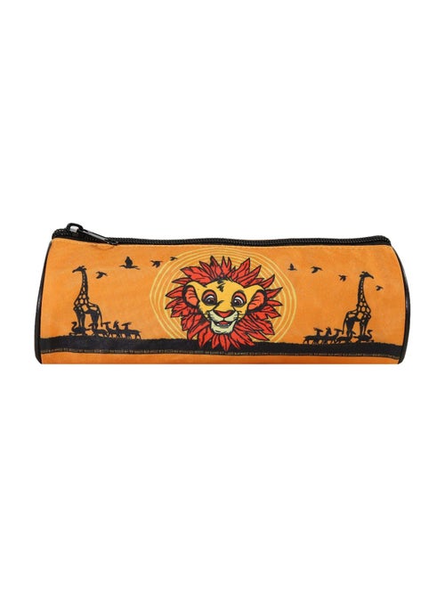 Trousse Scolaire Ronde Le Roi Lion - Orange - 1 compartiment zippé - 22x7x7cm - Bagtrotter - Kiabi