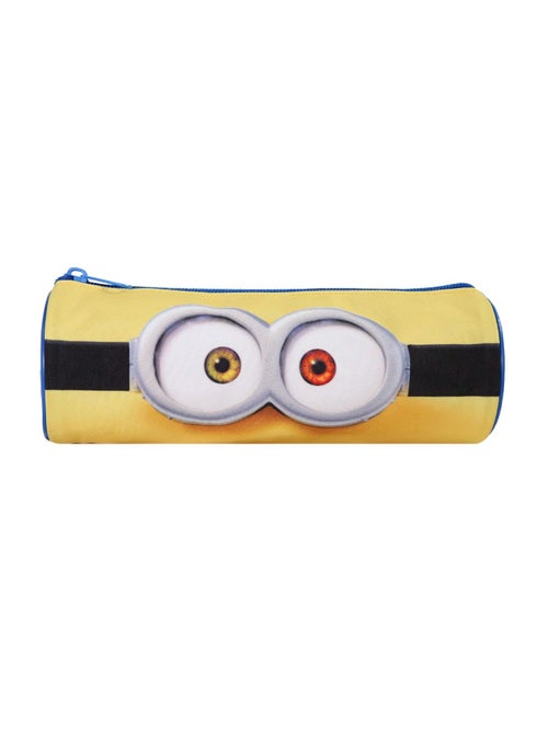 Trousse Scolaire Ronde Les Minions - Jaune - 1 compartiment zippé - 22x7x7cm - Bagtrotter - Kiabi