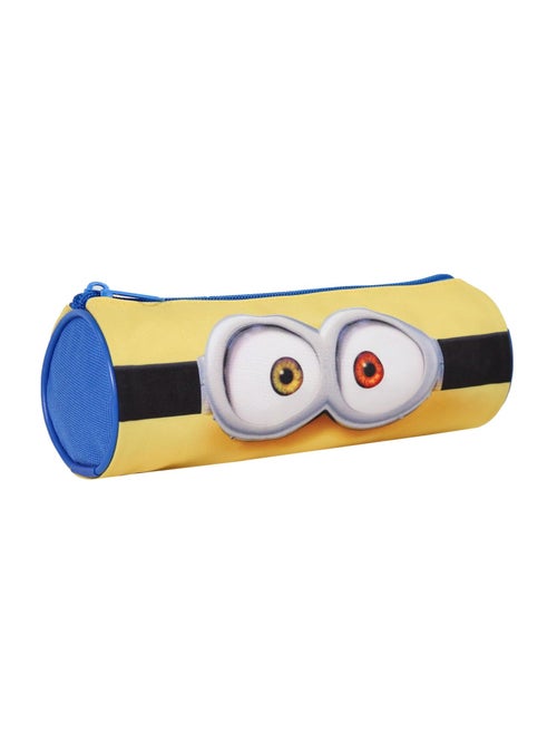 Trousse Scolaire Ronde Les Minions - Jaune - 1 compartiment zippé - 22x7x7cm - Bagtrotter - Kiabi