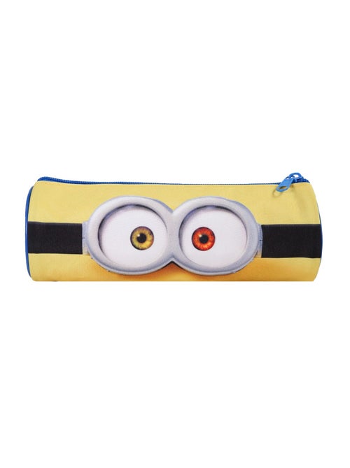 Trousse Scolaire Ronde Les Minions - Jaune - 1 compartiment zippé - 22x7x7cm - Bagtrotter - Kiabi