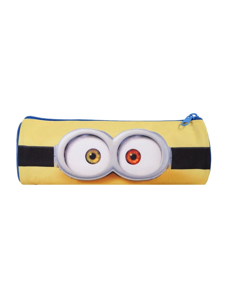 Trousse Scolaire Ronde Les Minions - Jaune - 1 compartiment zippé - 22x7x7cm - Bagtrotter Jaune - Kiabi