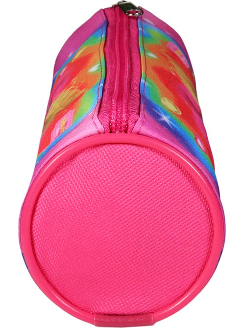 Trousse scolaire ronde Les Trolls Rose - Kiabi