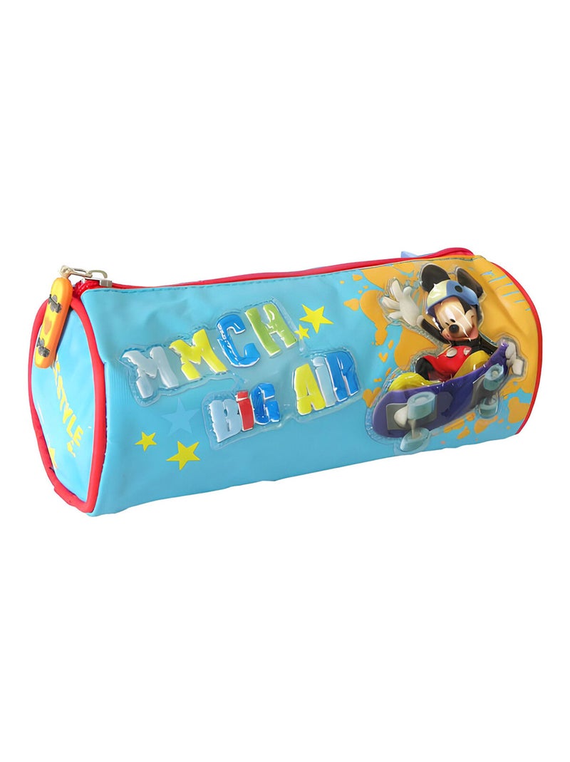 Trousse scolaire ronde Mickey Bleu - Kiabi