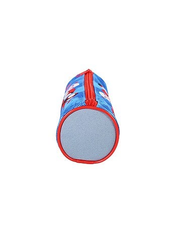 Trousse Scolaire Ronde Spider-Man - Bleu Ciel - 1 compartiment zippé - 22x7x7cm - Bagtrotter