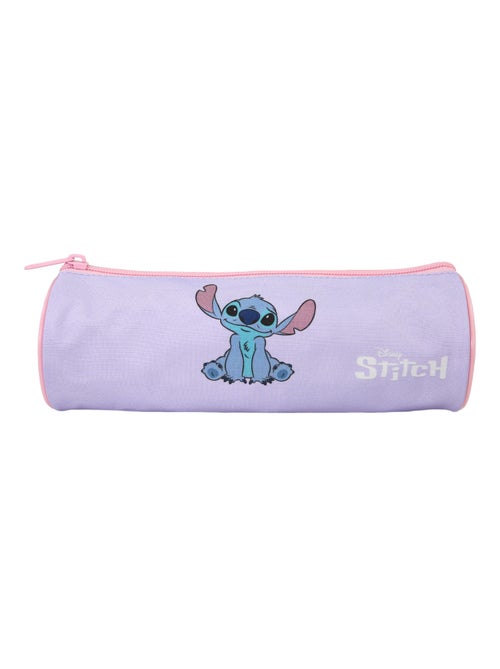 Trousse scolaire ronde Stitch  1 compartiment violette 22 cm – bagtrotter - Kiabi