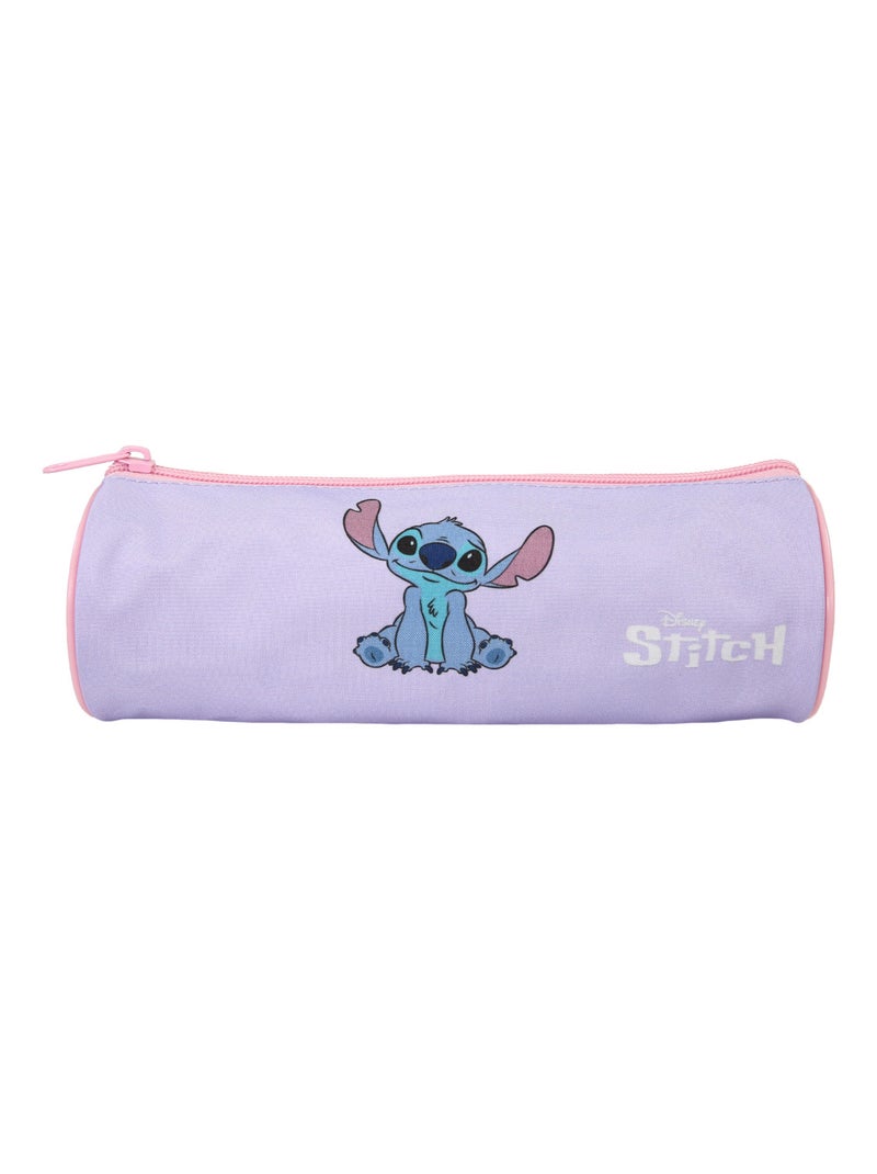 Trousse scolaire ronde Stitch  1 compartiment violette 22 cm – bagtrotter Violet - Kiabi