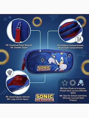 Trousse Scolaire Sonic The Hedgehog Double Compartiment 155-01309