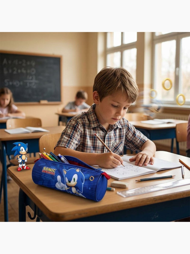Trousse Scolaire Sonic The Hedgehog Simple Compartiment 155-01308 Bleu Multicolore - Kiabi