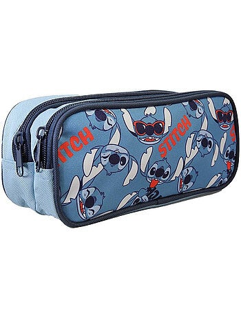 Trousse scolaire STITCH bleue 2 compartiments