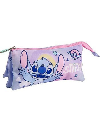 Trousse scolaire Stitch Disney avec 3 compartiments