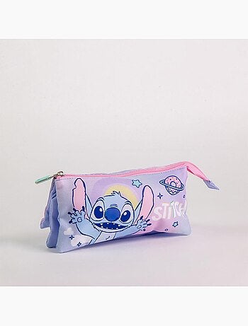 Trousse scolaire Stitch Disney avec 3 compartiments
