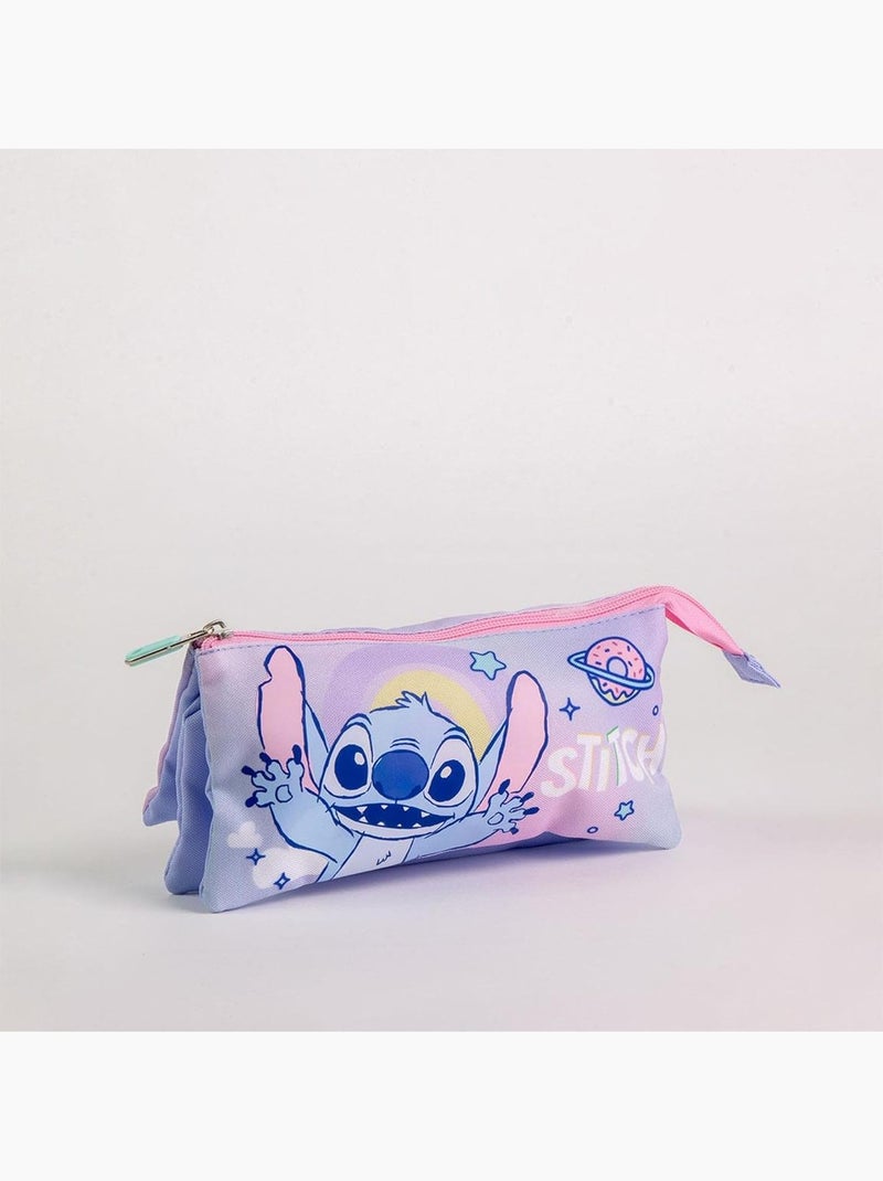 Trousse scolaire Stitch Disney avec 3 compartiments Multicolore - Kiabi