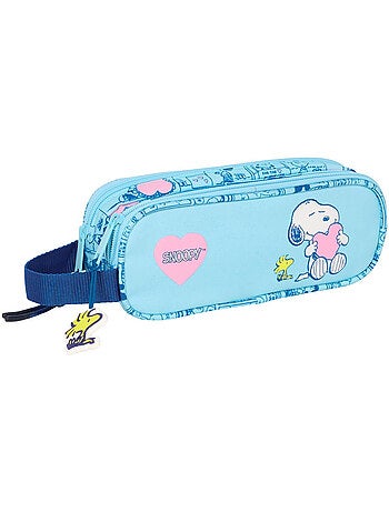 Trousse Snoopy double rectangulaire à zip - 2 compartiments