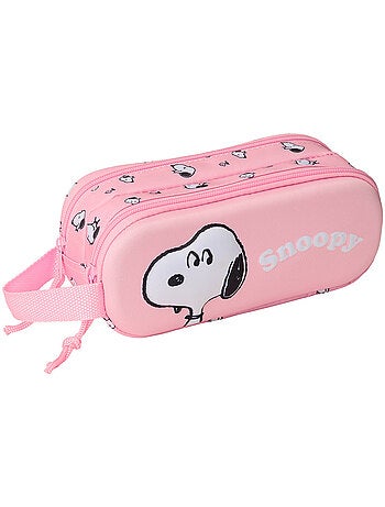 Trousse Snoopy tête 3D motif Peanuts 2 compartiments