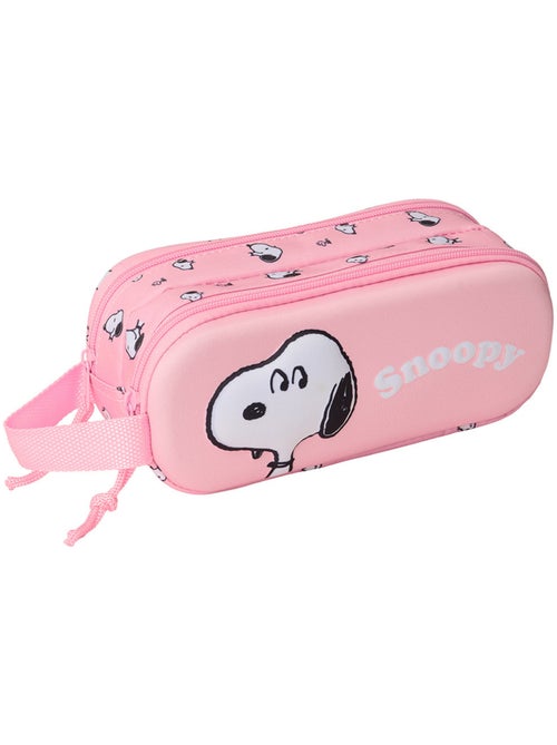 Trousse Snoopy tête 3D motif Peanuts 2 compartiments - Kiabi