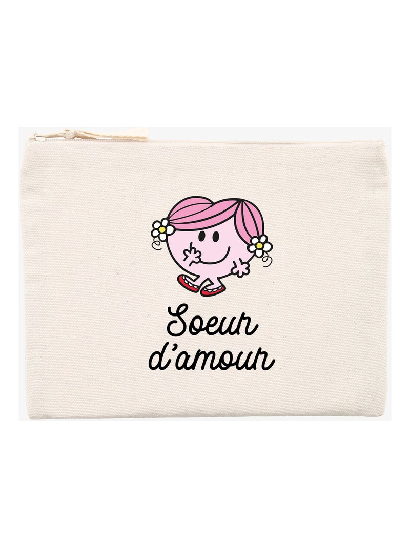Trousse SOEUR D AMOUR COEUR Beige - Kiabi