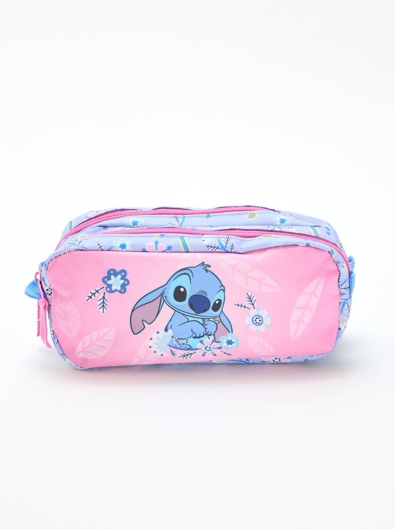 Trousse 'Stitch' avec 2 compartiments Rose - Kiabi