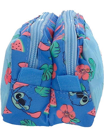 Trousse 'Stitch' – Pastèque Haut de gamme 2 compartiments – 23 cm – Lilo et stitch