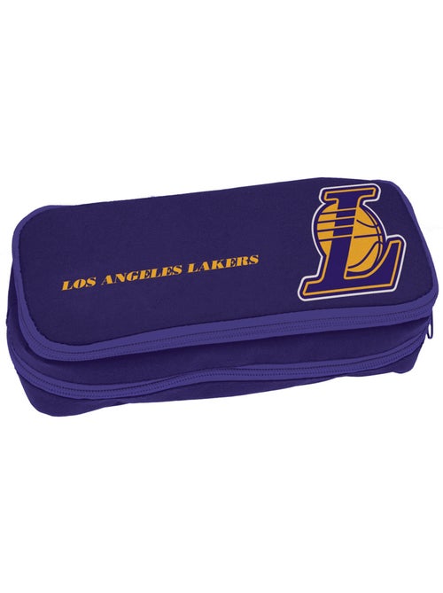 Trousse tissu double zip Los Angeles Lakers NBA Basket USA - Kiabi