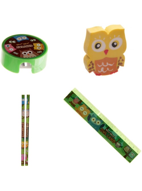 Trousse transparente garnie jolie chouette - Kiabi