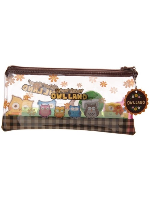 Trousse transparente garnie jolie chouette - Kiabi