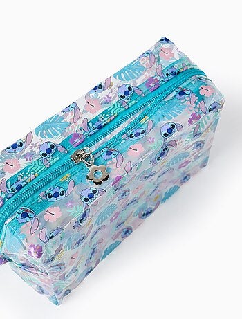 Trousse Transparente Imprimé Stitch - DISNEY - Imperméable avec Fermeture