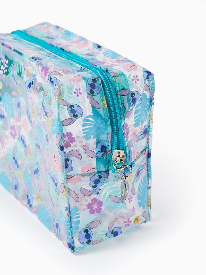 Trousse Transparente Imprimé Stitch - DISNEY - Imperméable avec Fermeture Bleu - Kiabi